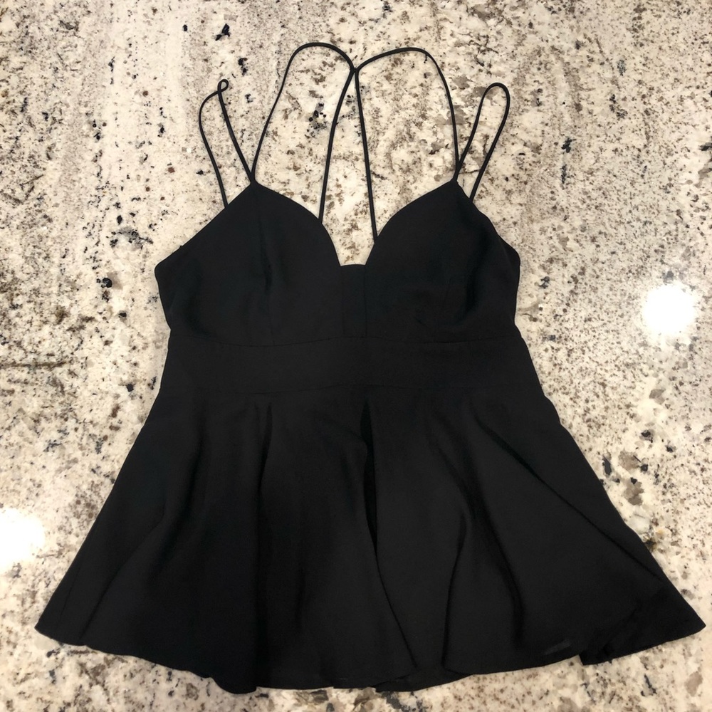 Express black peplum top
